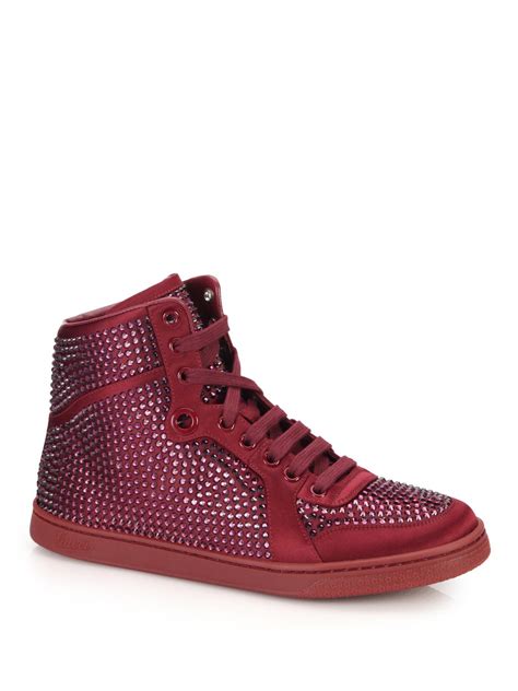 gucci crystal studded men's shoes|Gucci crystal studded sneakers.